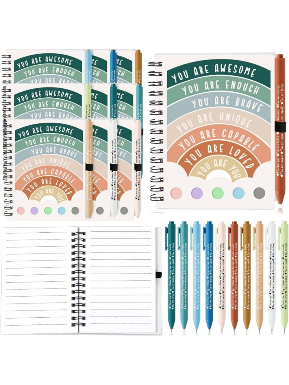 100 Pcs Rainbow Mental Health Awareness Gifts - Bulk Self-Care & Support Items